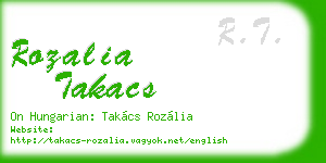 rozalia takacs business card