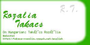 rozalia takacs business card